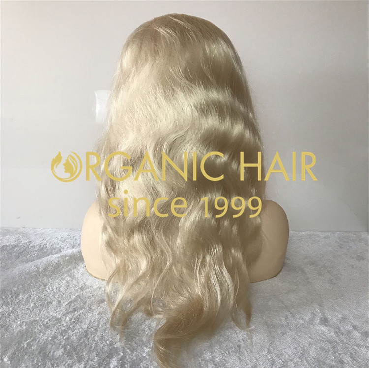 Blonde color full lace wigs body wave X206